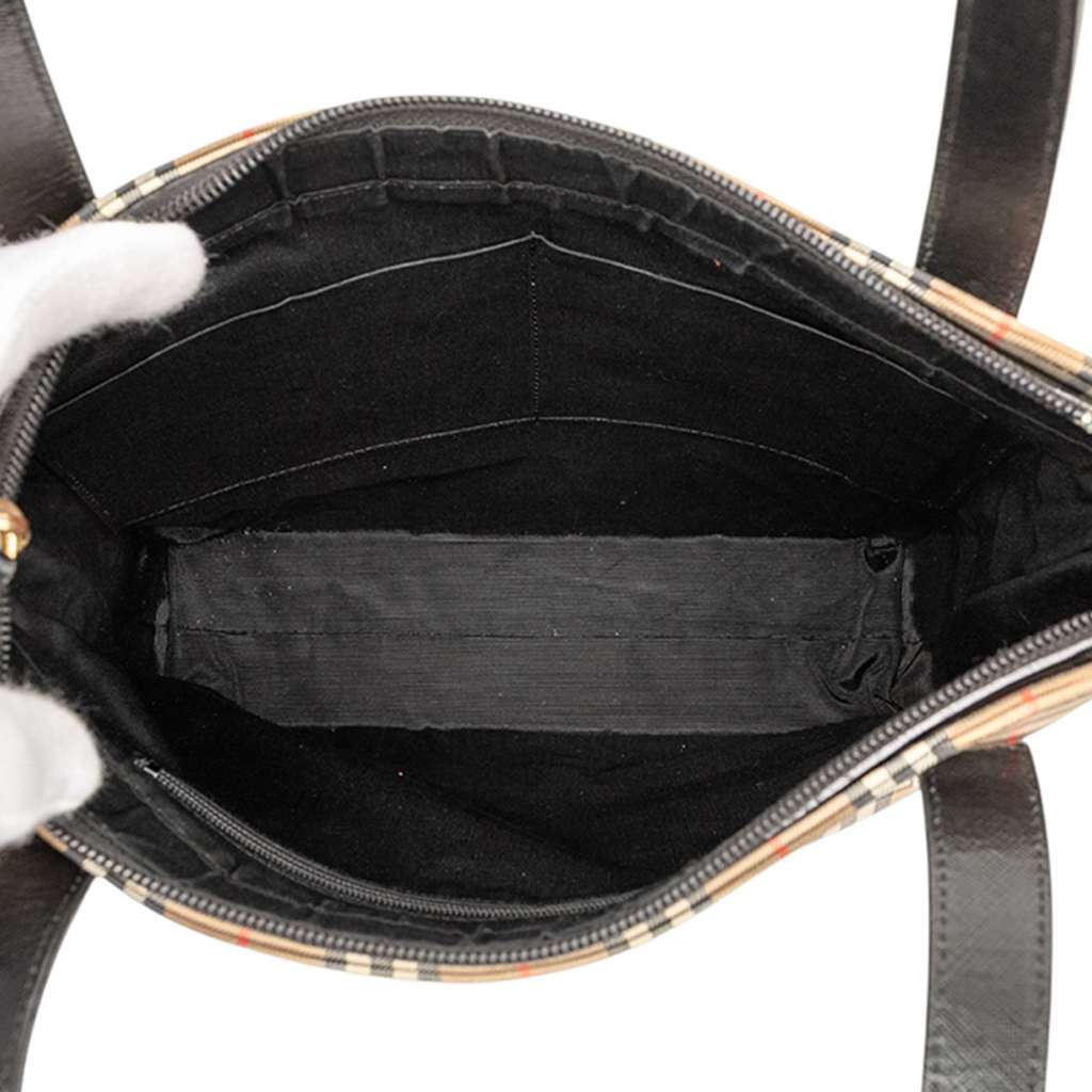 Burberry Haymarket Check Canvas Tote - 4