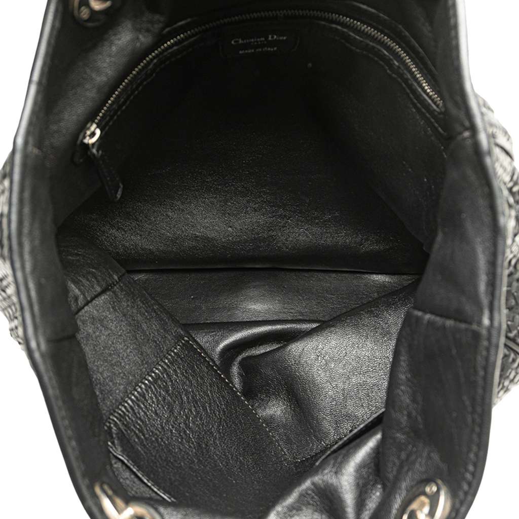 Dior Large Woven Lambskin Lady Dior Soft Shopping Tote - 4