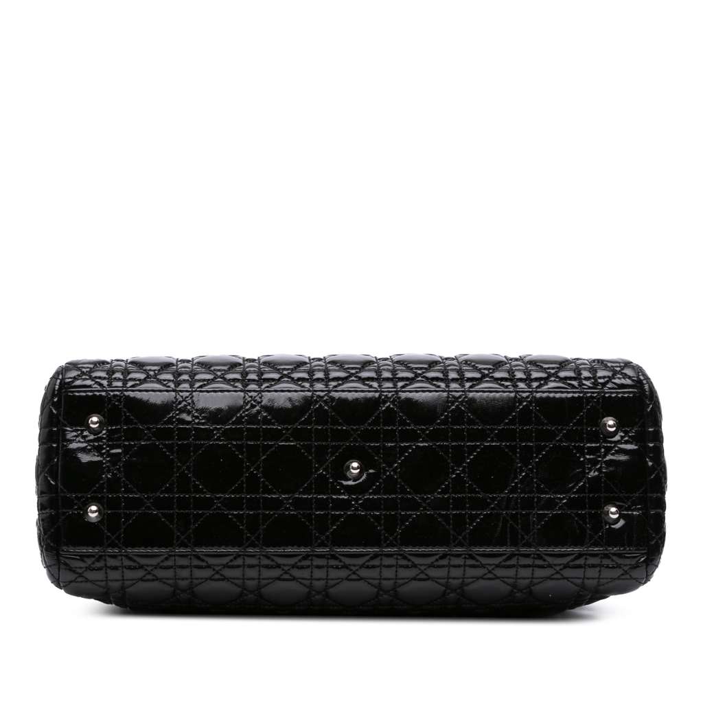 Dior Large Patent Cannage Lady Dior Soft Shopping Tote - 3