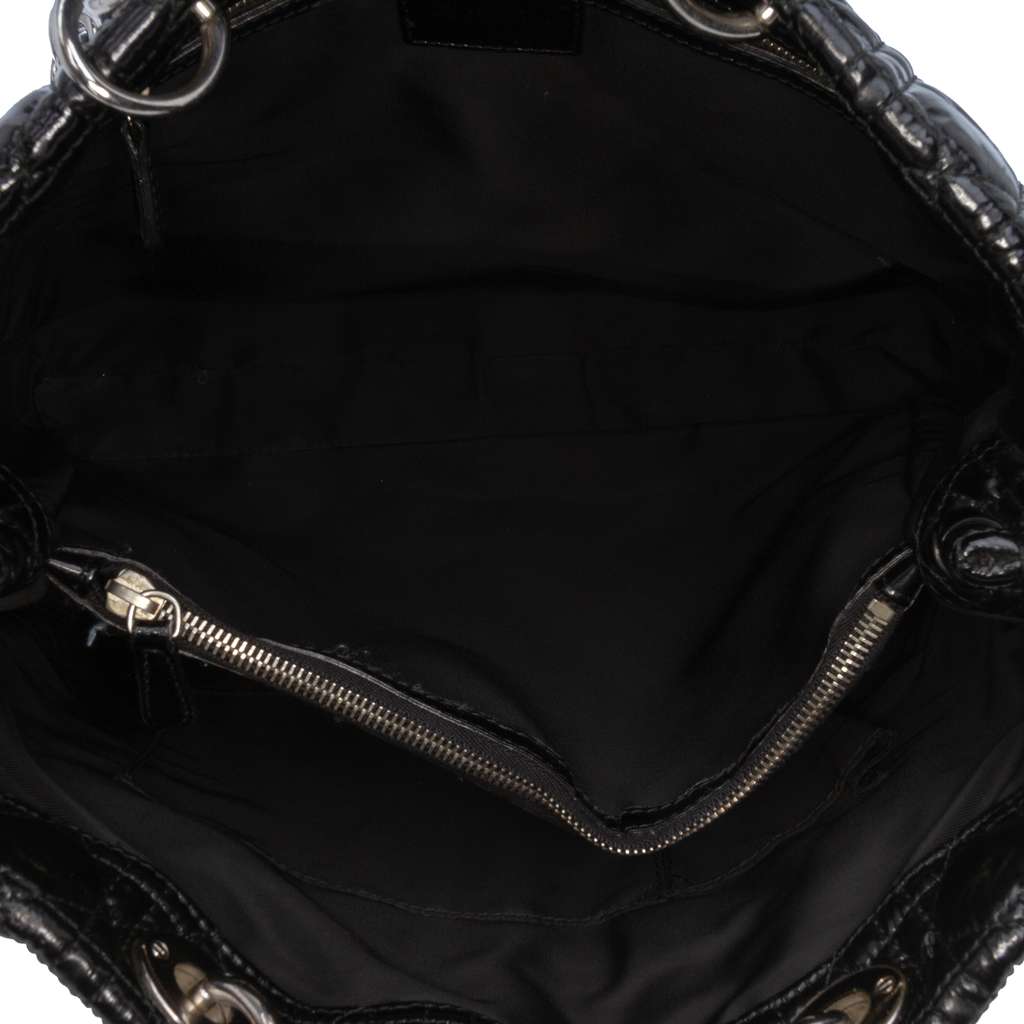 Dior Large Patent Cannage Lady Dior Soft Shopping Tote - 4