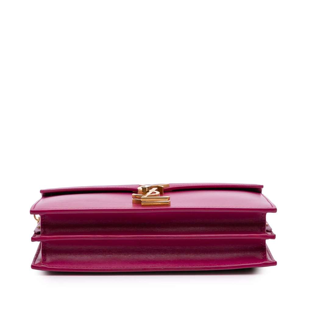 Saint Laurent Smooth Calfskin Monogram Cassandra Clasp Bag - 3