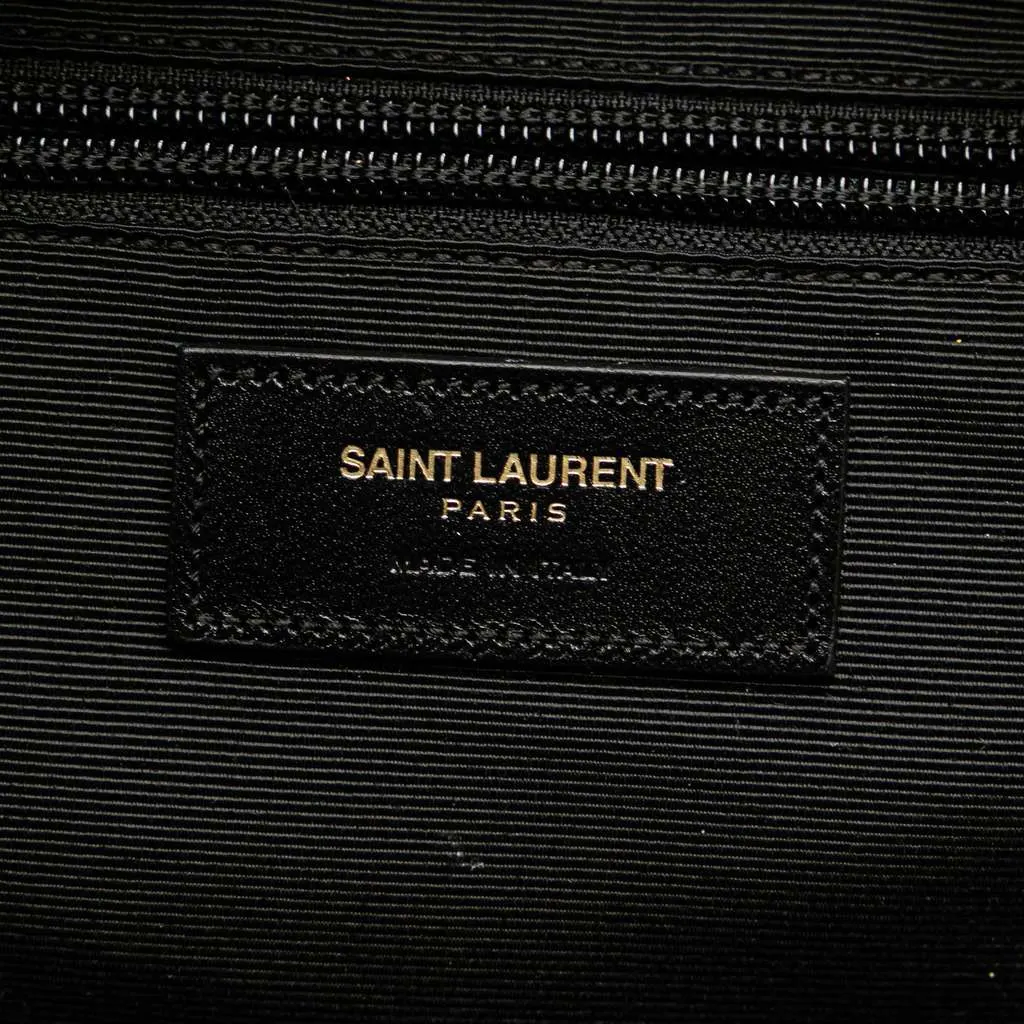 Saint Laurent Wool Tartan City Backpack Red Wool Good - Box View