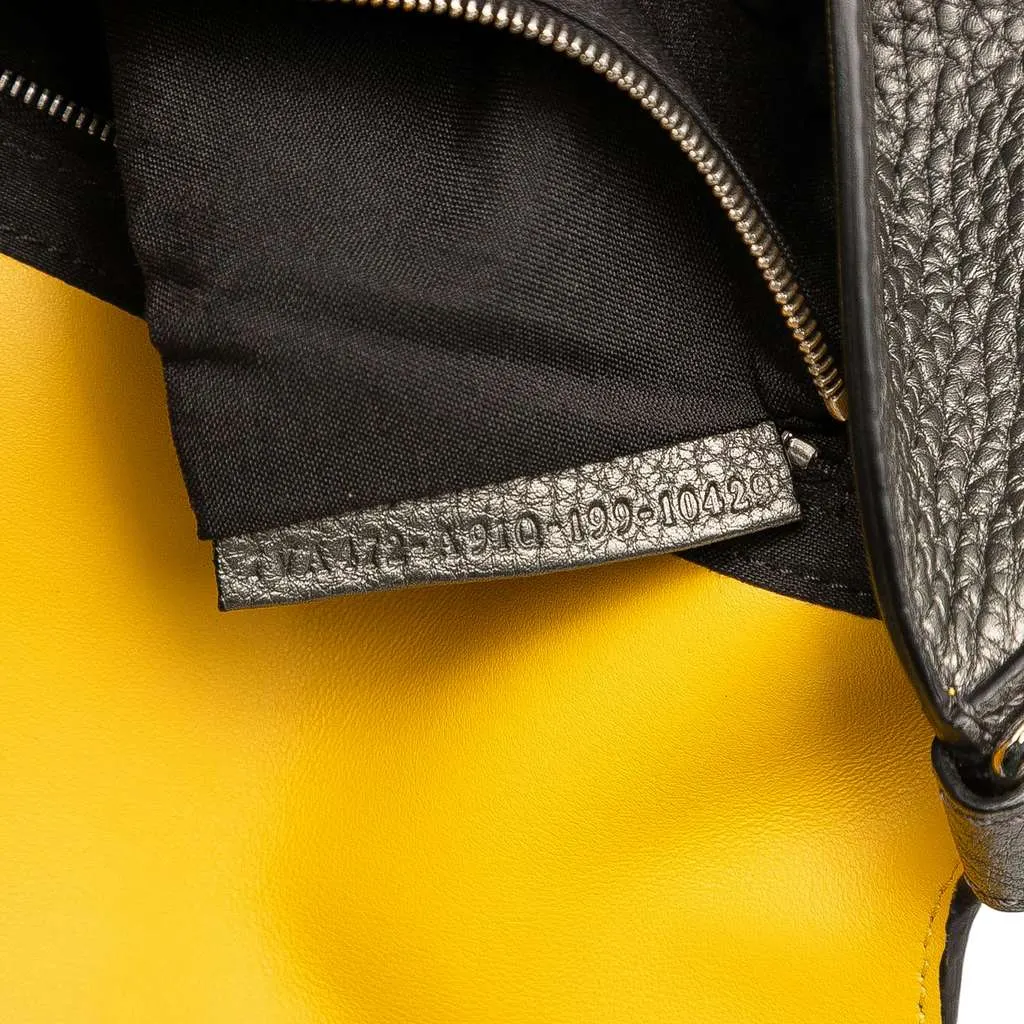 Fendi Leather Selleria Convertible Baguette Satchel Grey Leather Very good - Box View
