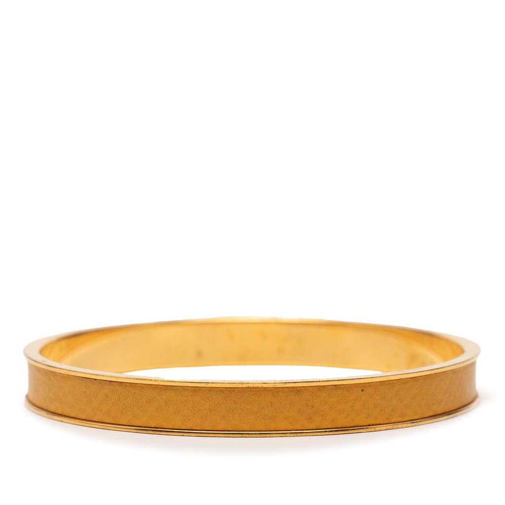 Hermès Leather Kelly Cadena Lock Bangle Bracelet - 3