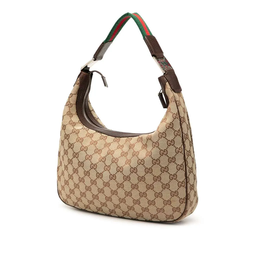 Gucci Medium GG Canvas Pop Shoulder Bag Brown Canvas Good - Back View