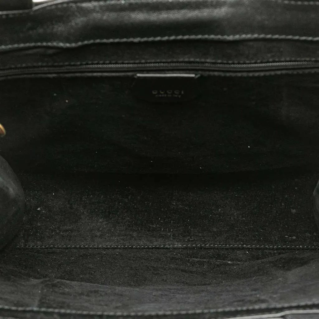 Gucci Leather Handbag Black Leather Good - Model View