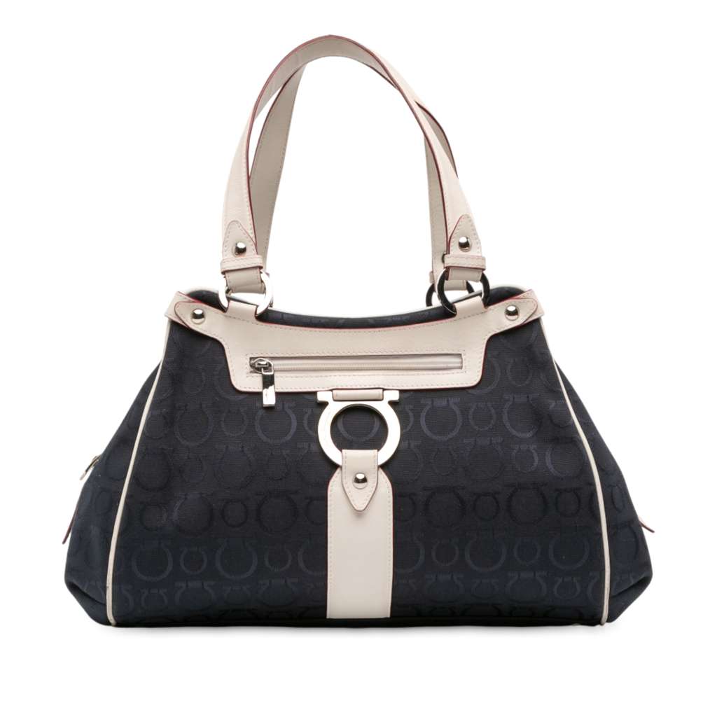 Salvatore Ferragamo Gancini Canvas Shoulder