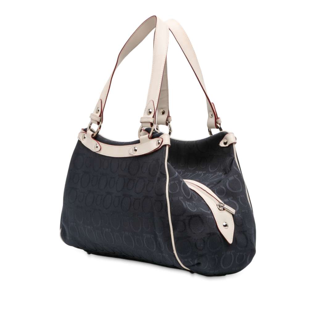 Salvatore Ferragamo Gancini Canvas Shoulder - 2