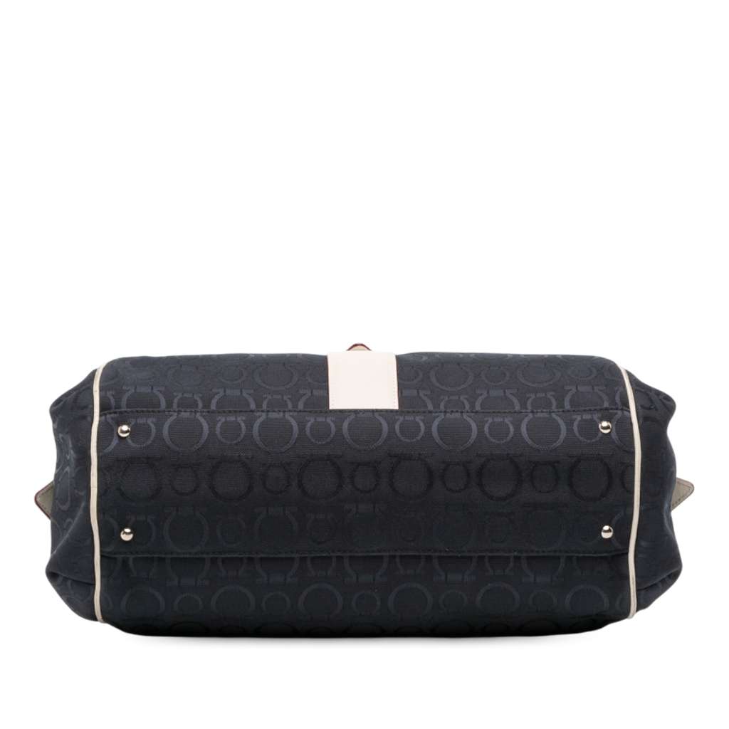 Salvatore Ferragamo Gancini Canvas Shoulder - 3
