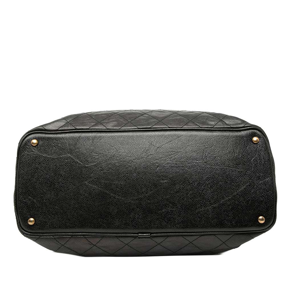 Chanel Quilted Glazed Caviar Frame Tote - 3