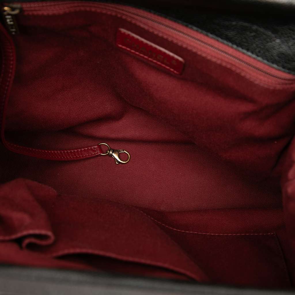 Chanel Quilted Glazed Caviar Frame Tote - 4