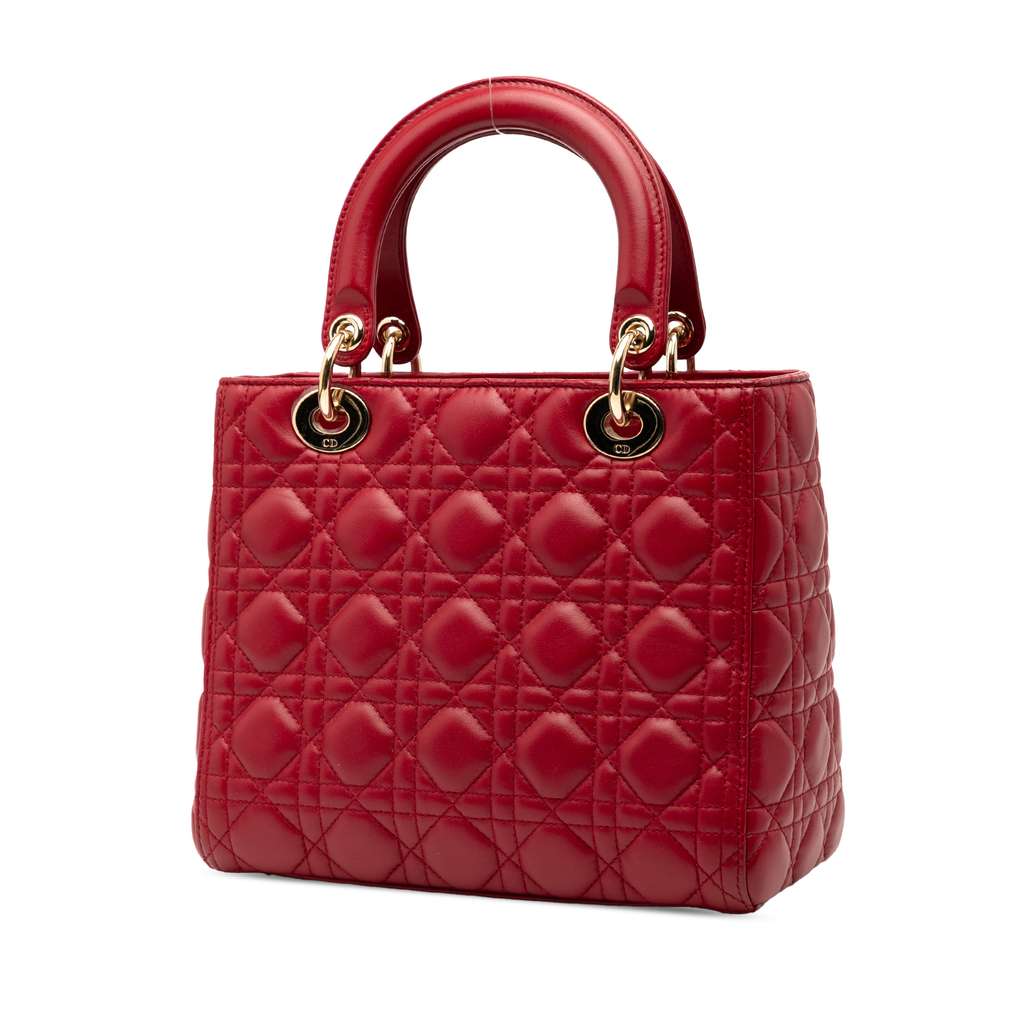 Dior Medium Lambskin Cannage Lady Dior - 2