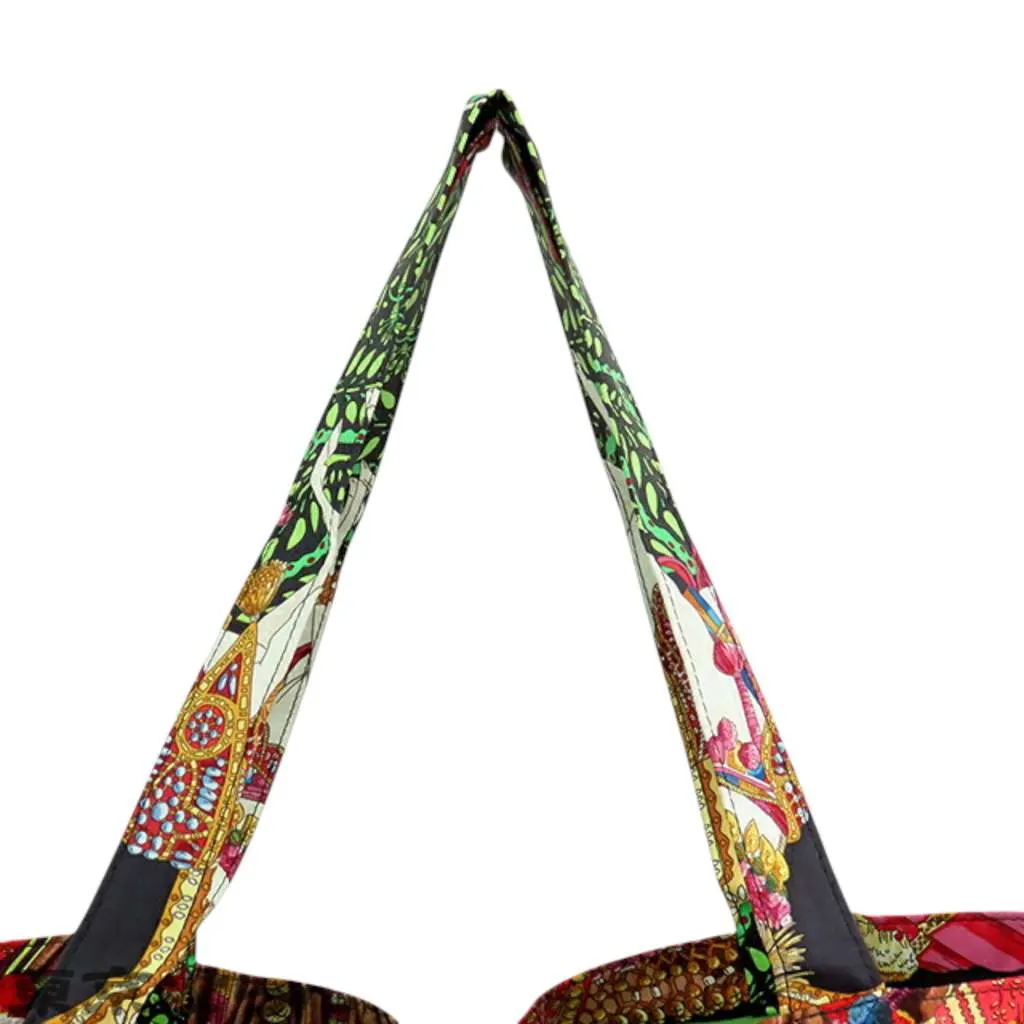 Hermès La Danse Du Cheval Marwari Silky Pop Tote Black Silk Good - Box View