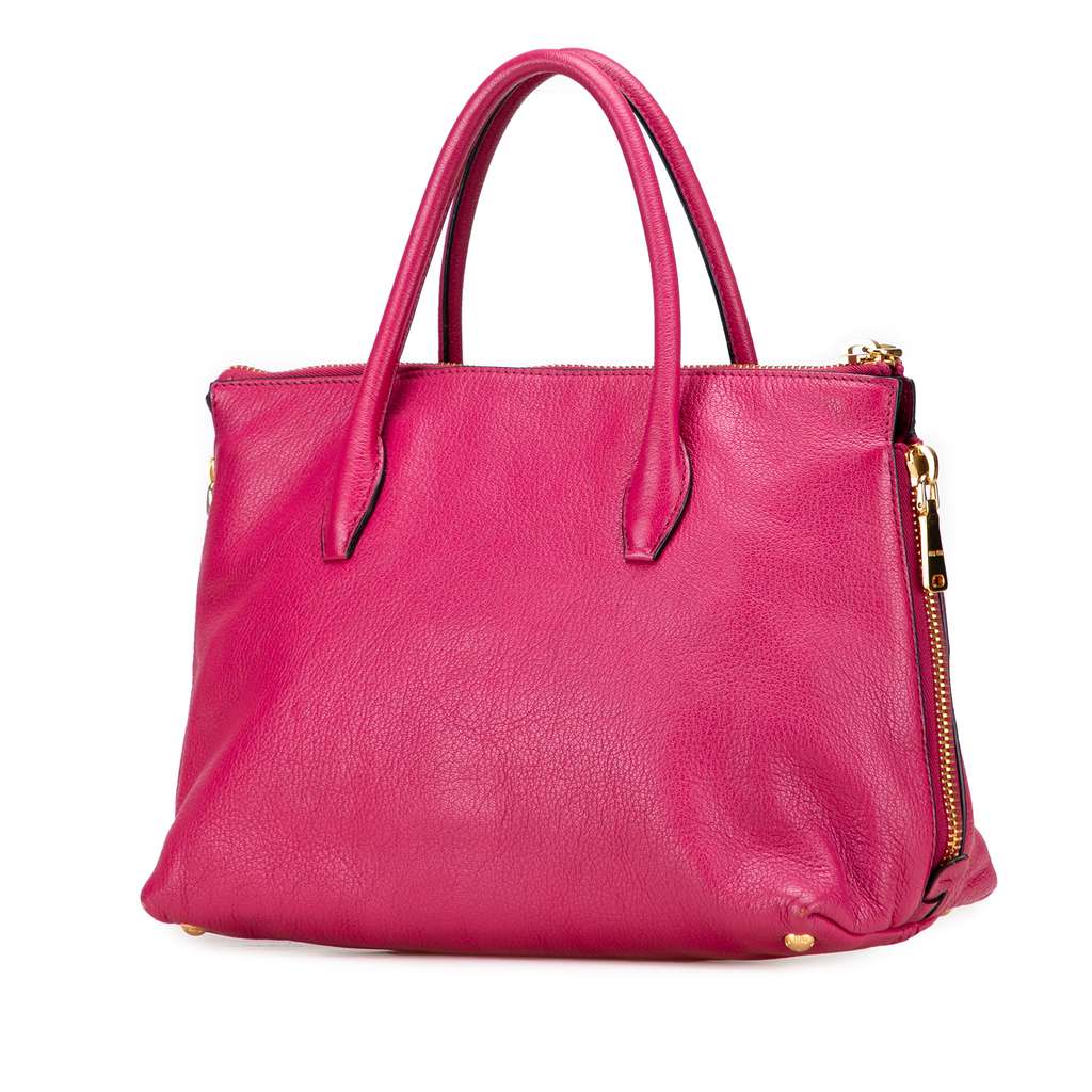 Miu Miu Goatskin Madras Satchel - 2