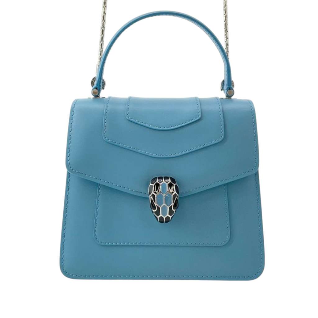 Bvlgari Small Calfskin Serpenti Forever Top Handle Bag