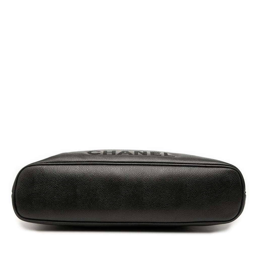 Chanel Caviar Logo Chain Shoulder Bag - 3