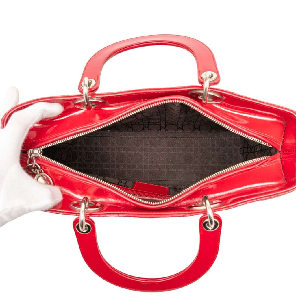 Dior Large Patent Cannage Lady Dior - 4
