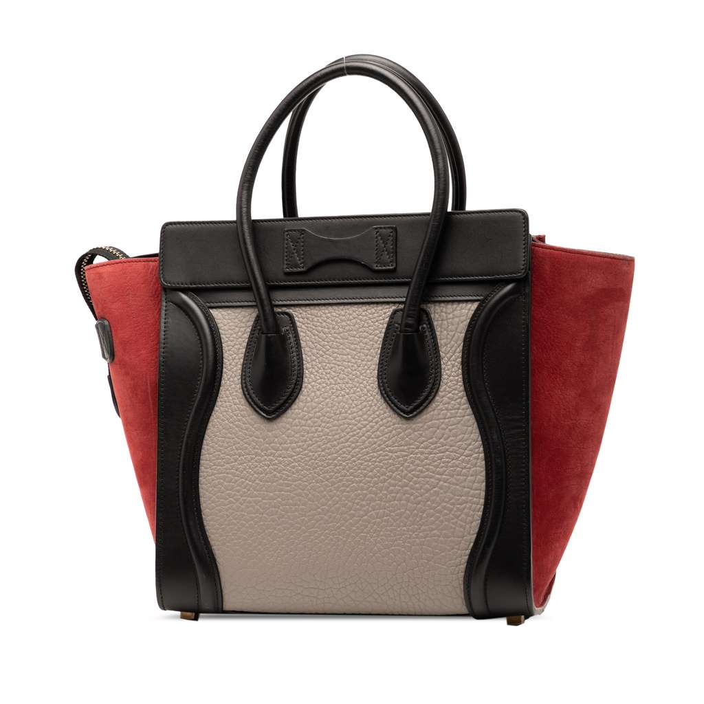 Celine Micro Tricolor Leather Luggage Tote - 2