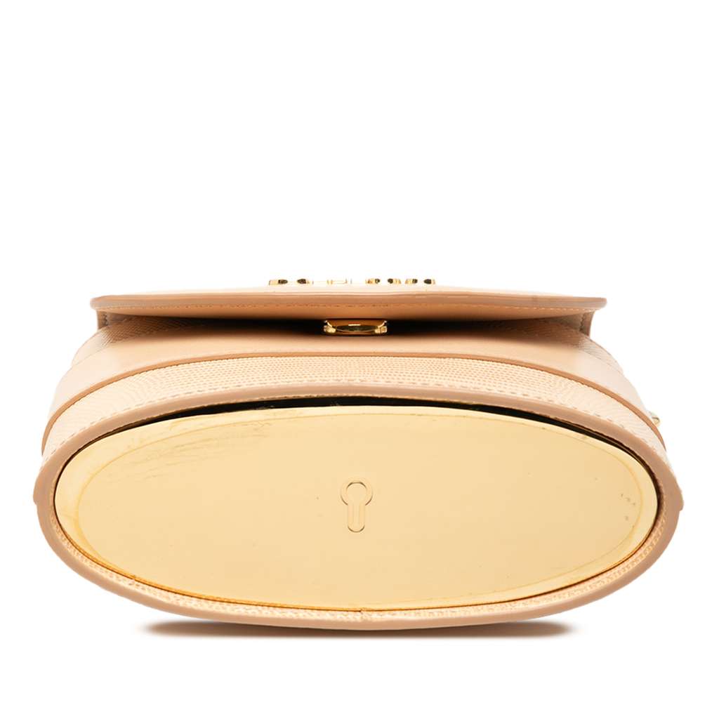 Chloé Lizard Embossed Leather Aby Lock Satchel - 3