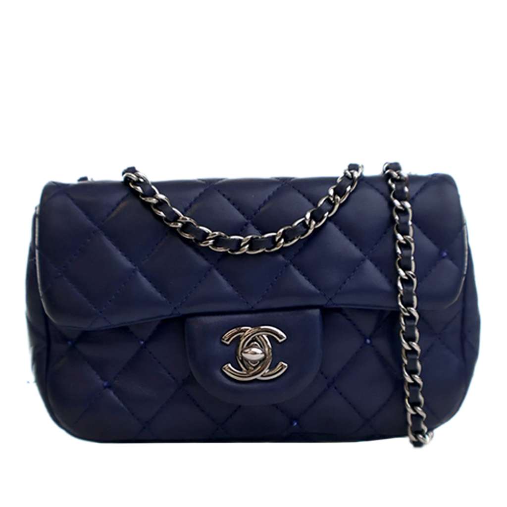 Chanel Mini Rectangular Classic Lambskin Crystal Single Flap