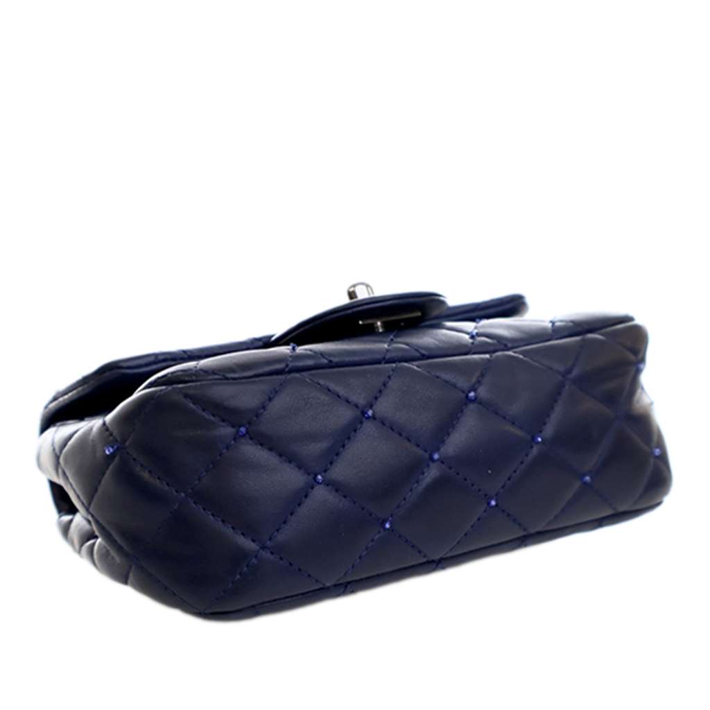 Chanel Mini Rectangular Classic Lambskin Crystal Single Flap - 5