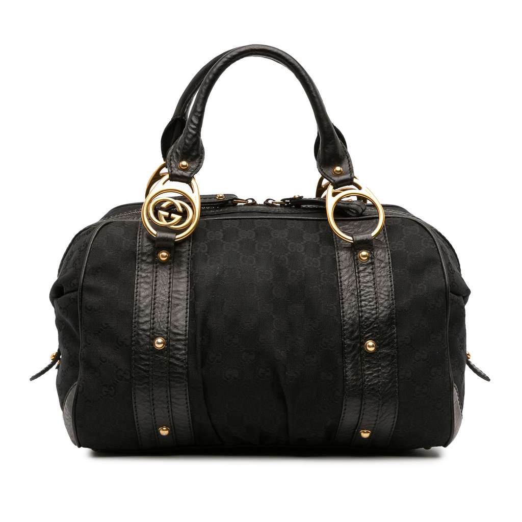 Gucci Medium GG Canvas Interlocking G Boston Bag