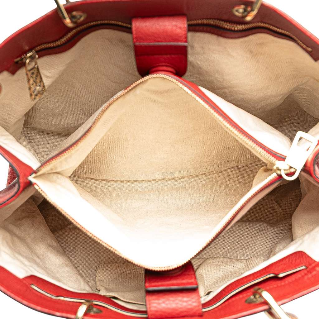 Gucci Large Calfskin Bamboo Shopper Sachel - 4