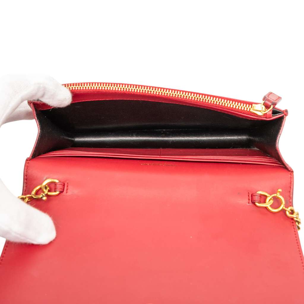 Saint Laurent Smooth Calfskin Monogram Kate Tassel Wallet on Chain - 4