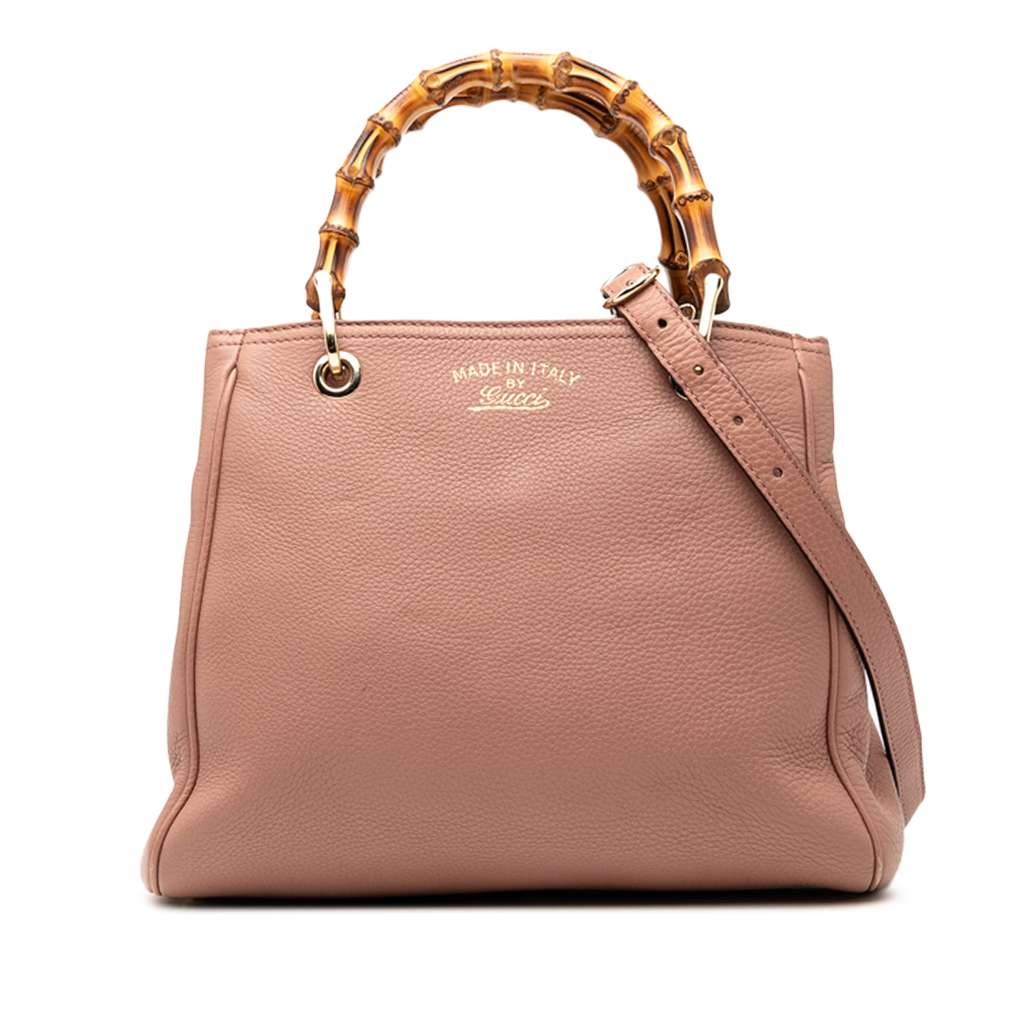 Gucci Small Calfskin Bamboo Shopper Satchel