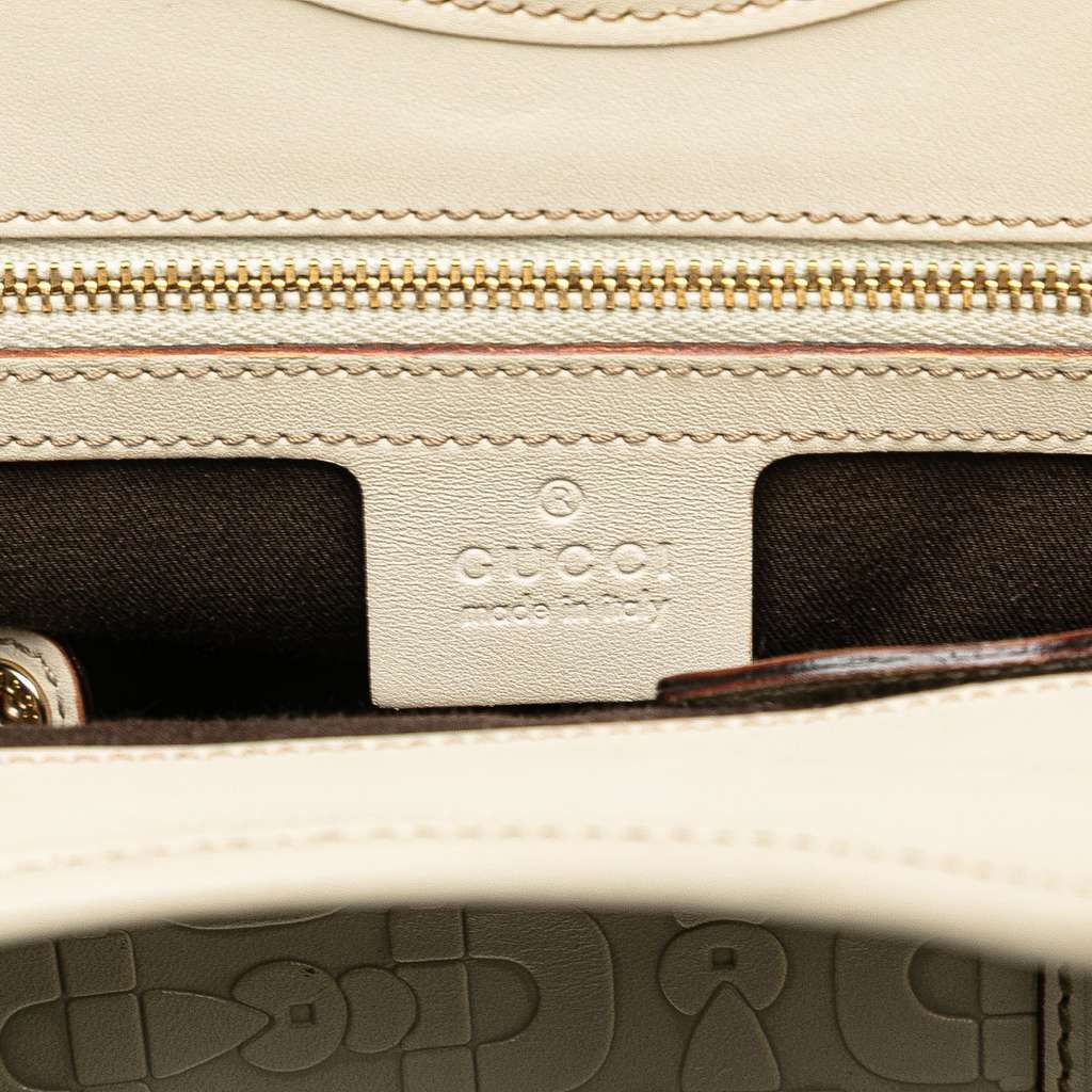 Gucci Horsebit Embossed Leather Shoulder Bag - 5