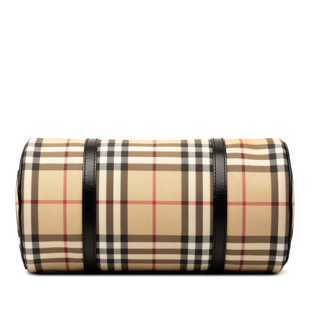 Burberry House Check Canvas Barrel Handbag - 3