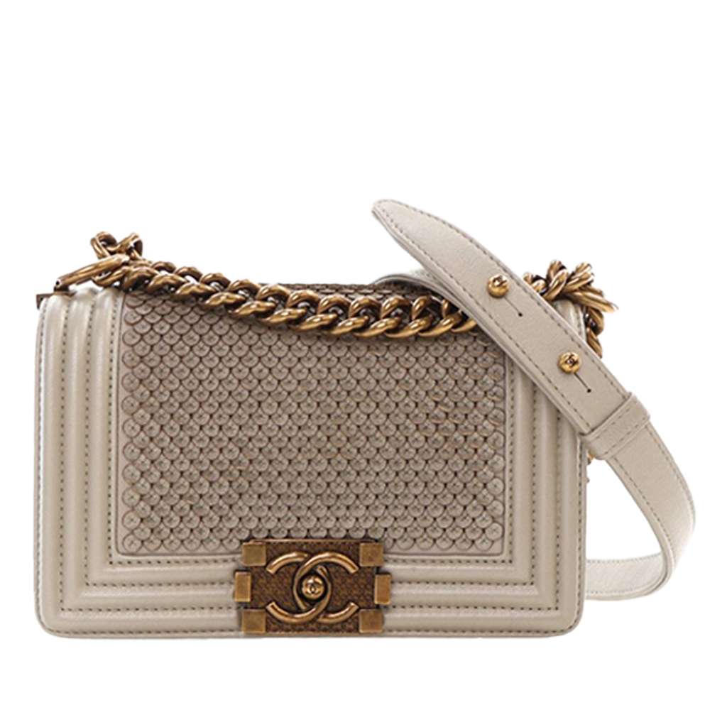 Chanel Small Scaled Lambskin Boy Flap