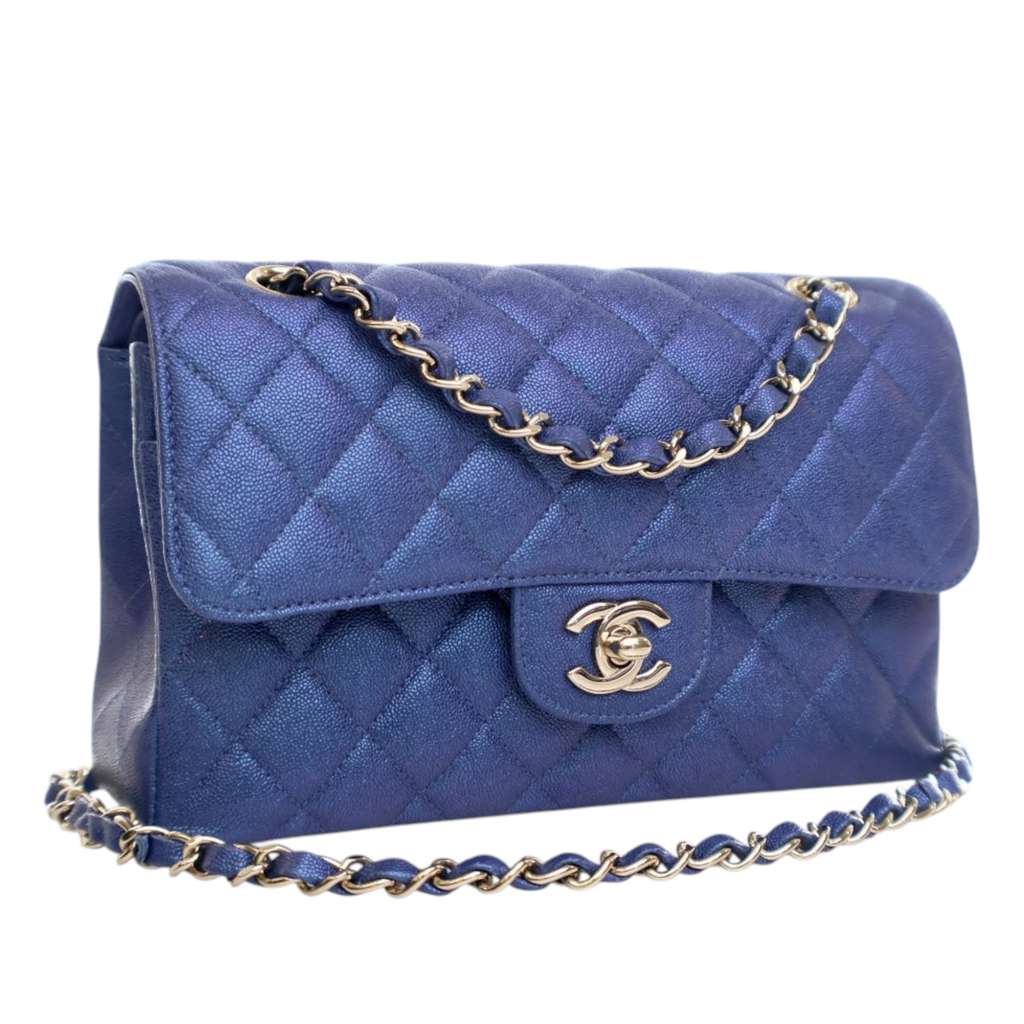 Chanel Small Classic Iridescent Caviar Double Flap - 3