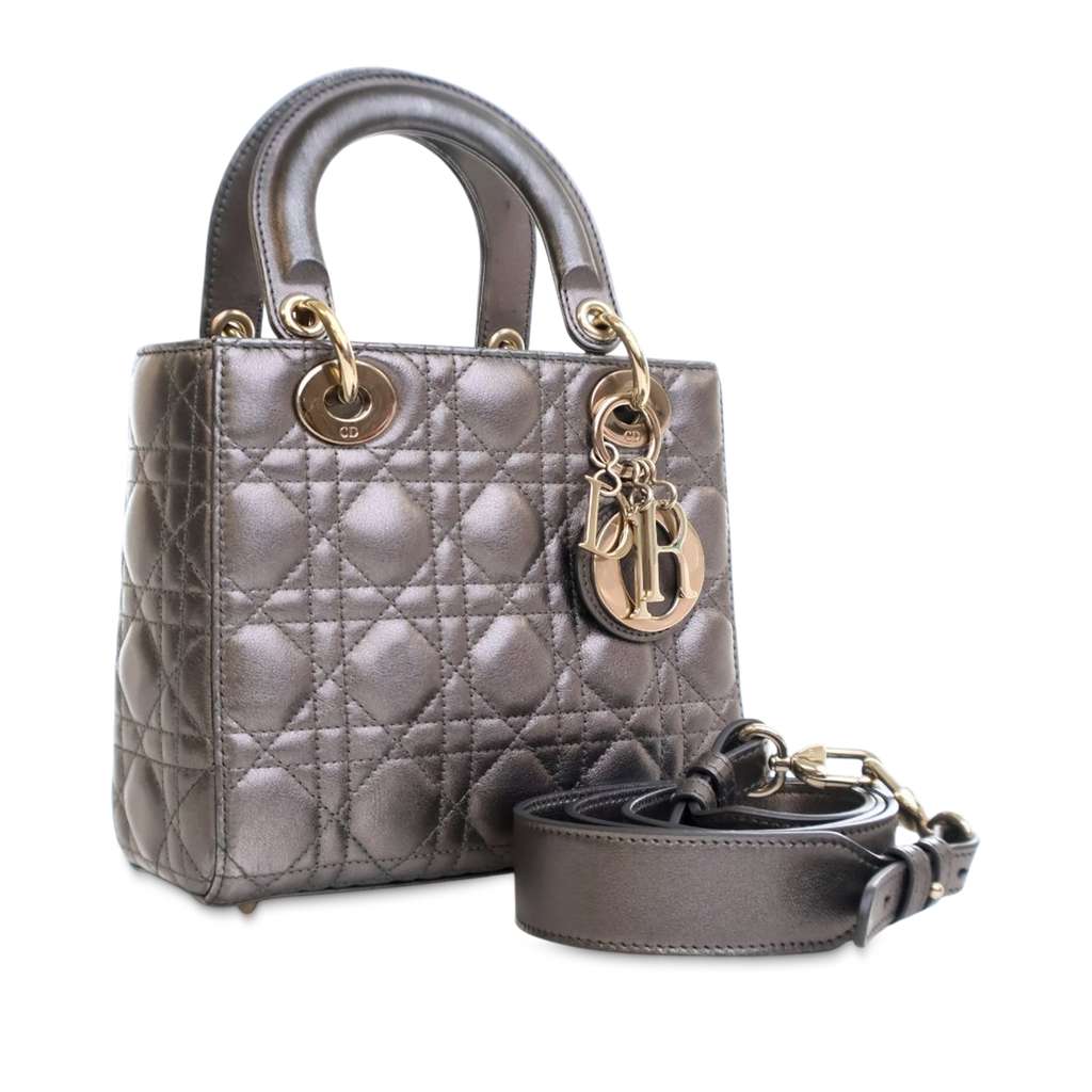 Dior Small Metallic Lambskin Cannage My ABCDior Lady Dior - 2