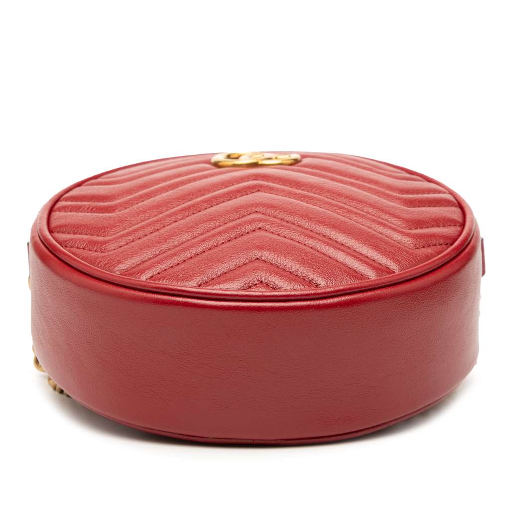 Gucci Mini GG Marmont Matelasse Leather Round Crossbody - 3