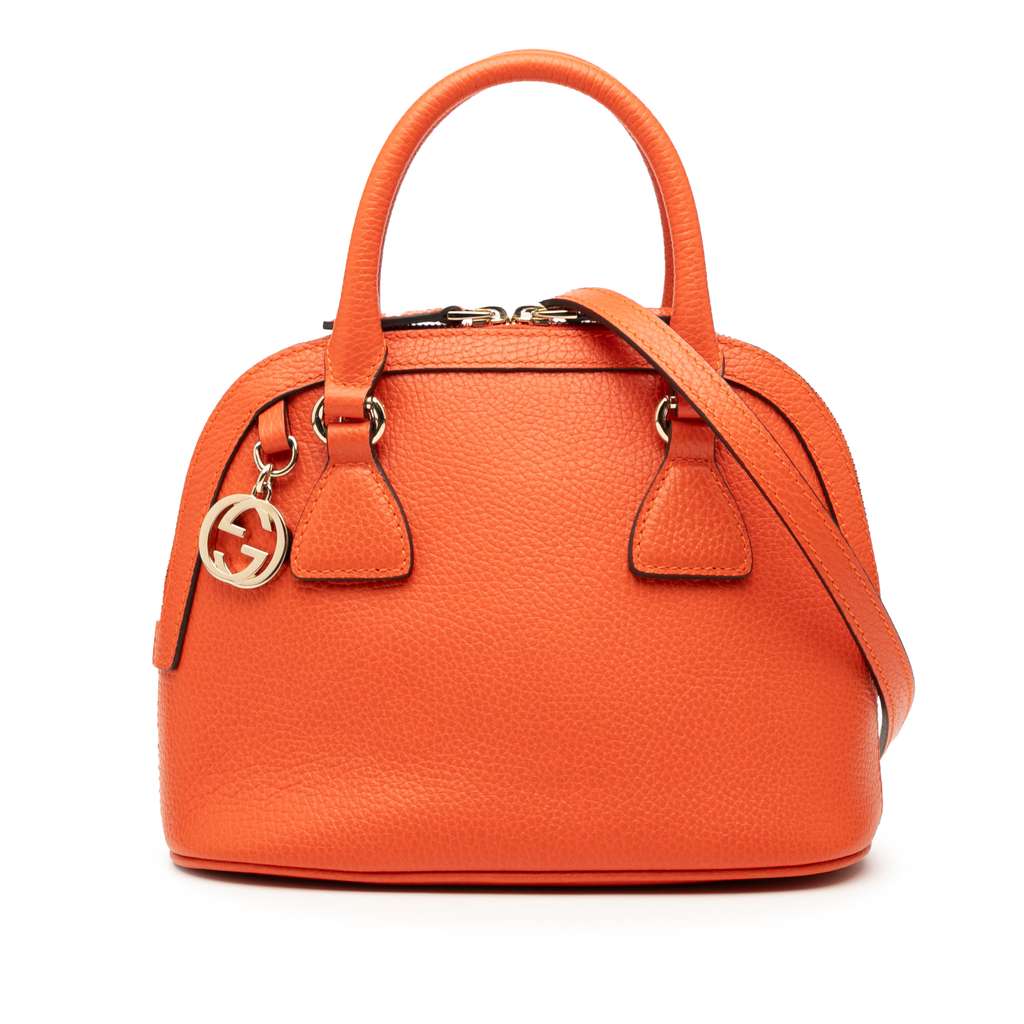Gucci Mini Leather GG Charm Dome Satchel