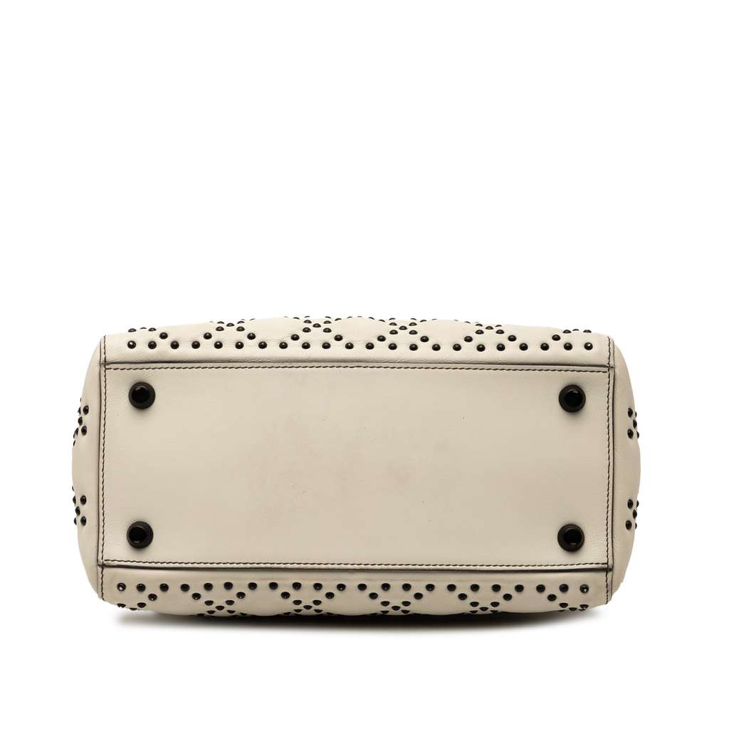 Dior Medium Lambskin Cannage Studded Supple Lady Dior - 3
