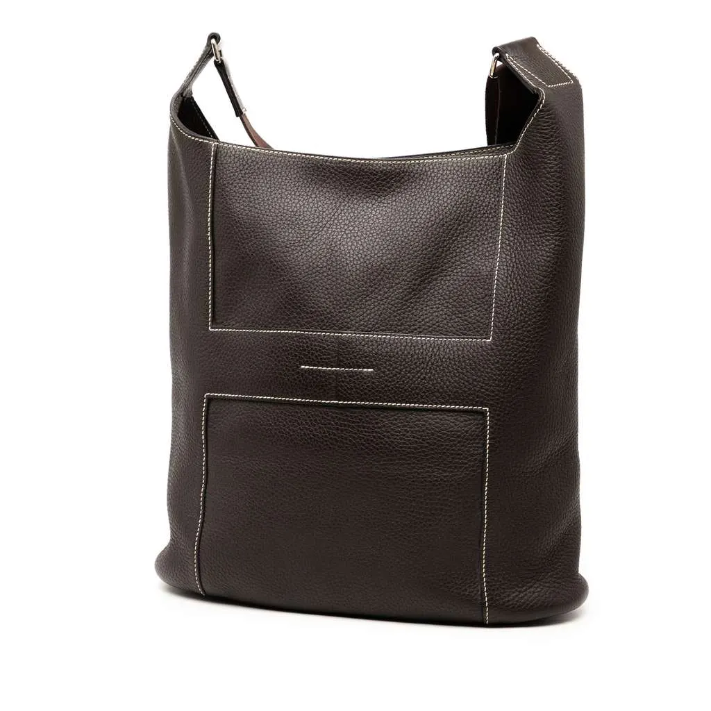 Hermès Clemence Sac Good News PM Brown Leather Good - Back View