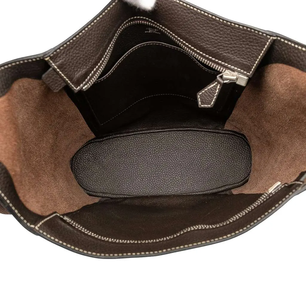 Hermès Clemence Sac Good News PM Brown Leather Good - Model View