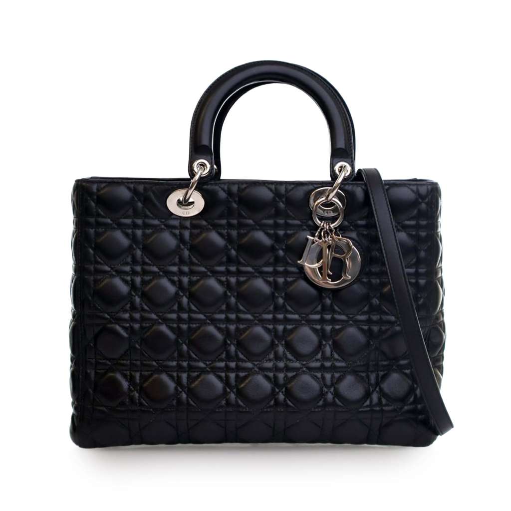 Dior Large Lambskin Cannage Lady Dior