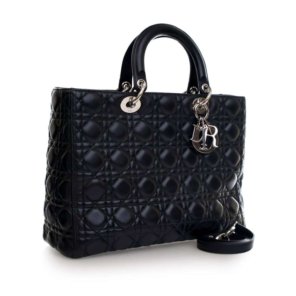 Dior Large Lambskin Cannage Lady Dior - 3