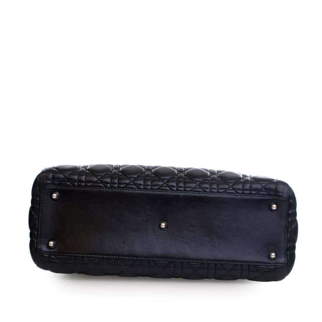 Dior Large Lambskin Cannage Lady Dior - 4