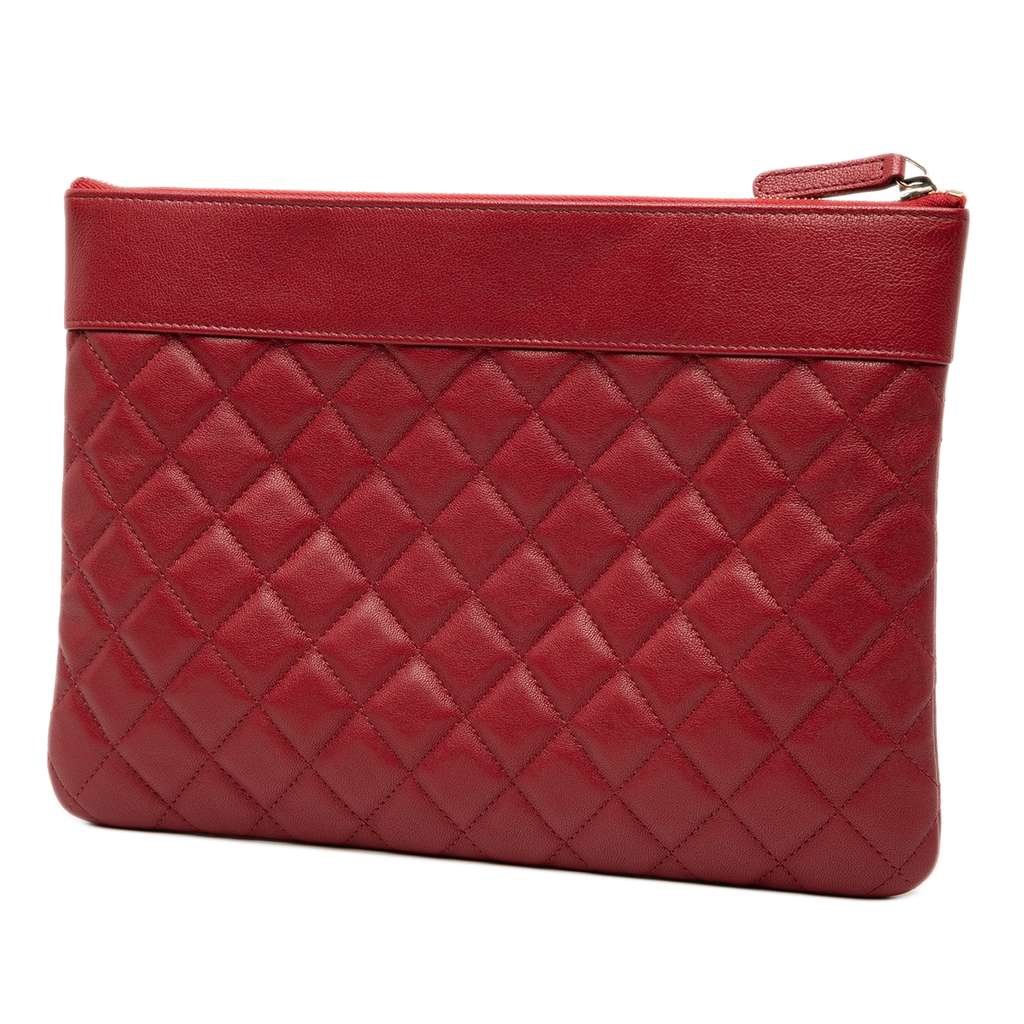 Chanel Medium Quilted Sheepskin Mademoiselle O Case Clutch - 2