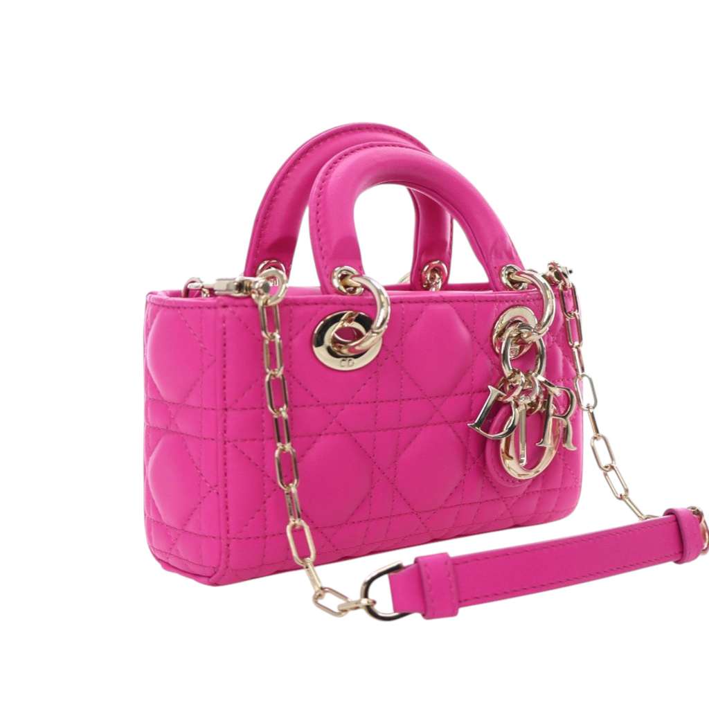 Dior Micro Lambskin Cannage Lady D Joy - 3
