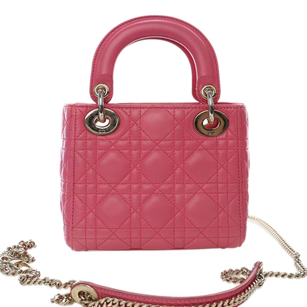 Dior Mini Lambskin Cannage Lady Dior - 4