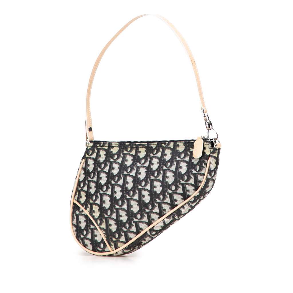 Dior Mini Diorissimo Coated Canvas Saddle Pochette - 2