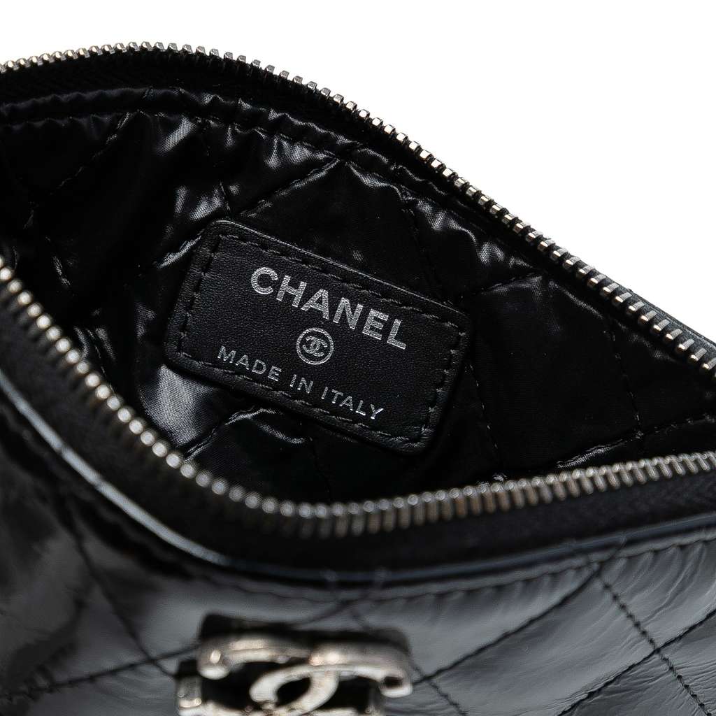 Chanel CC Quilted Patent Pouch - 5