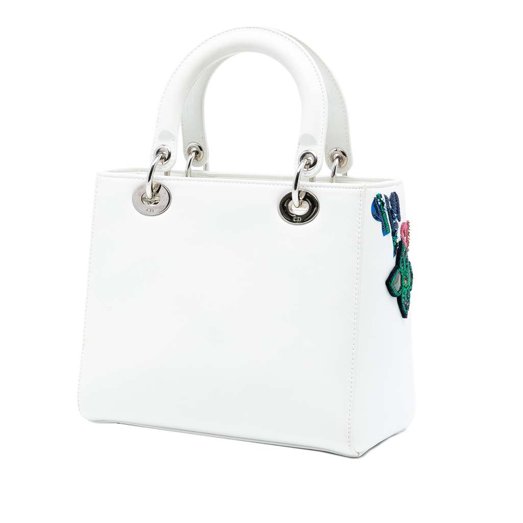 Dior Medium Embroidered Calfskin Heart and Floral Sequin Lady Dior - 2