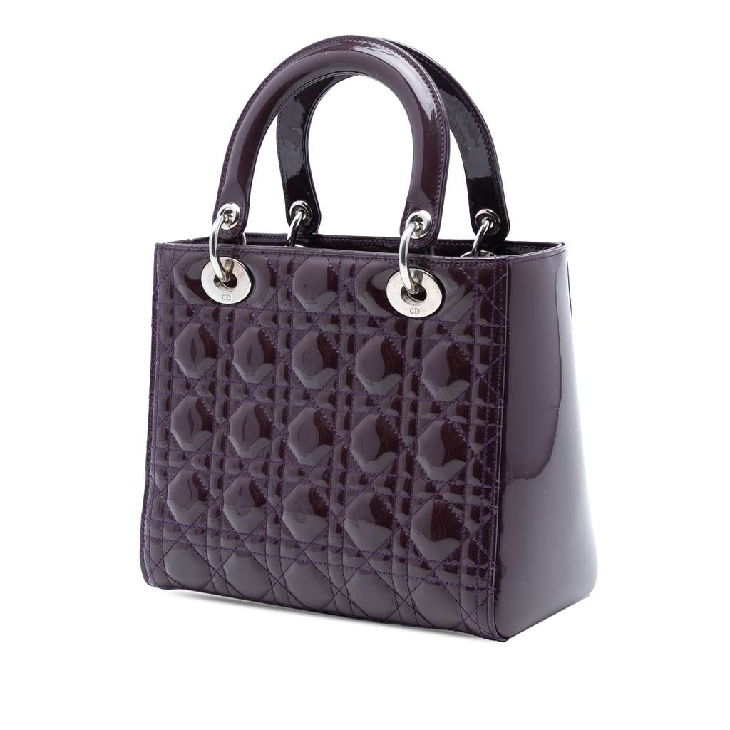 Dior Medium Patent Cannage Lady Dior - 2