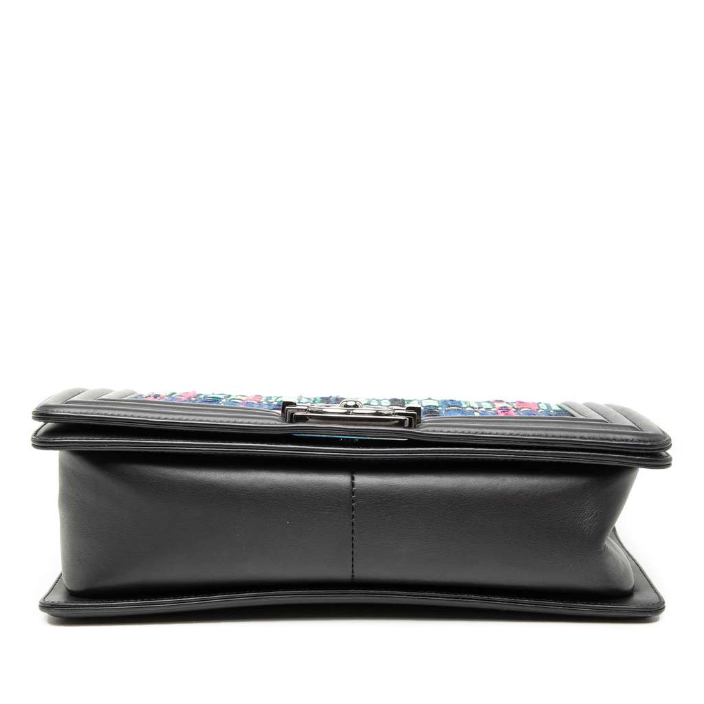 Chanel Old Medium Lambskin and Woven PVC Boy Flap - 3